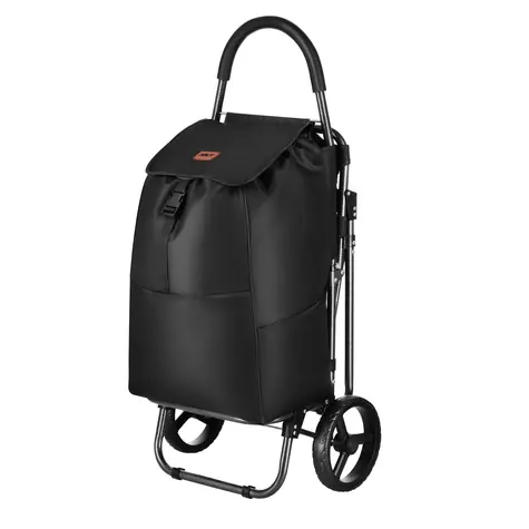 NILS NC4303 Torba zakupowa na kółkach 40L czarna z siedziskiem