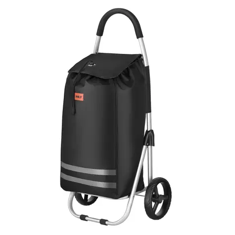 NILS NC4304 Torba zakupowa składana na kółkach 45L czarna