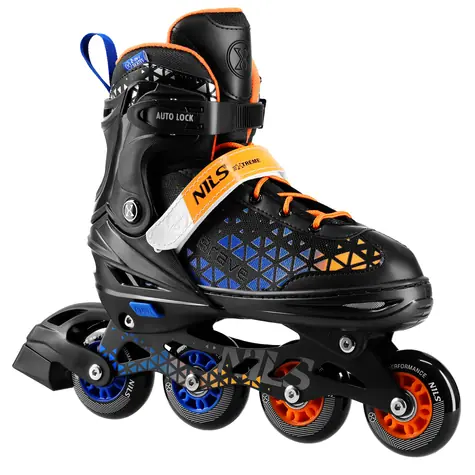Wrotki NILS Extreme NH18190A 2w1 Brave niebieskie