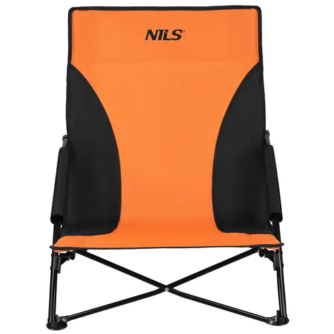 Krzesło plażowe NILS NC3035 pomarańczowo-czarne