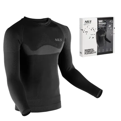 NILS BTK0464 ROZMIAR 2XL/3XL CZARNA MĘSKA KOSZULKA TERMO MAGNUS 