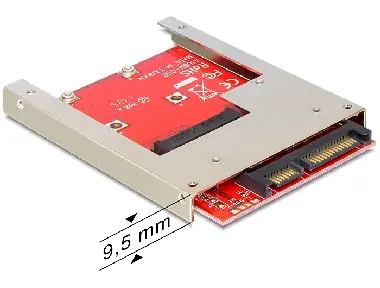 Adapter DeLock SATA 22 pin do pełnowymiarowego mSATA