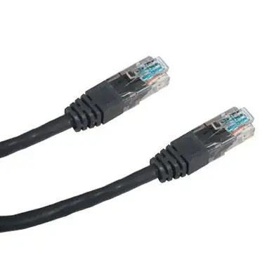 Kabel krosowy DATACOM UTP CAT5E 0,25m czarny