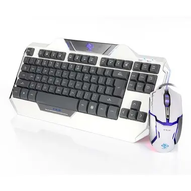 Zestaw E-BLUE Auroza / Klawiatura+mysz / zestaw przewodowy do gier / USB / US / biały