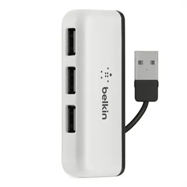Hub USB 2.0 Belkin Travel / 4- Port / USB 2.0 / biały