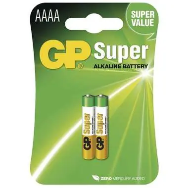 Baterie alkaliczne GP AAAA / 1,5V / (LR8D425) / 2 opakowania blistrowe