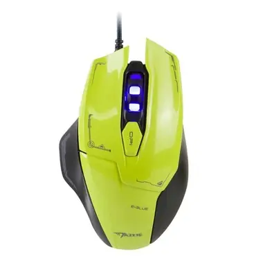 E-BLUE Mazer green / Mysz optyczna do gier / 2500DPI / 6 przycisków / 1 kółko / przewodowa (USB)