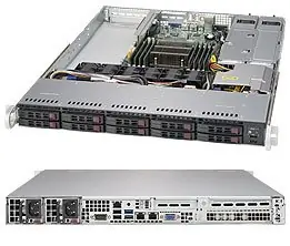 Serwer SuperMicro 1U (SYS-1018R-WC0R) / 1x LGA2011-3 / iC612 / 8x DDR4 ECC R / 8x SATA HS (2.5") / 2x700W / IPMI