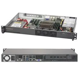 Serwer SuperMicro mini1U (SYS-5019S-L) / 1x LGA1151 / iC232 / 4X DDR4 ECC / 1x 3,5" Fix SATA / 200W / IPMI
