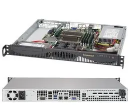 Serwer SuperMicro mini1U (SYS-5019S-ML) / 1x LGA1151 / iC236 / 4X DDR4 ECC / 2x 3,5" Fix SATA / 350W / IPMI