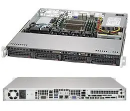 Serwer SuperMicro 1U (SYS-5019S-M) / 1x LGA1151 / iC236 / 4X DDR4 ECC / 4X 3,5" HS SATA3 / 350W / IPMI