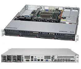 Serwer SuperMicro 1U (SYS-5019S-MR) / 1x LGA1151 / iC236 / 4X DDR4 ECC / 4X 3,5" HS SATA3 / 2x400W (80+ Platinum) / IPMI