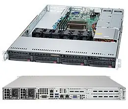 Serwer SuperMicro 1U (SYS-5019S-WR) / 1x LGA1151 / iC236 / 4X DDR4 ECC / 4X 3,5" HS SATA3 / 2x500W (80+ Platinum) / IPMI