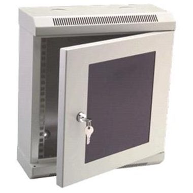 DATACOM 10" rack jednoczęściowy 6U 140 szary/szklane drzwi