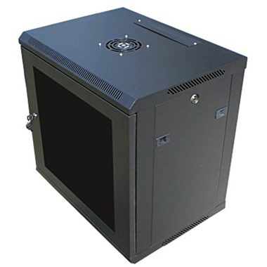 Szafa DATACOM 19" 9U 450 mm (szkło) / czarna