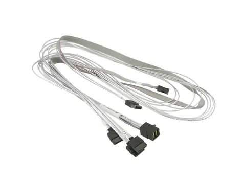 SuperMicro CBL-SAST-0556 / SAS3 Cable SFF-8643 (mini SAS HD) na 4 x SATA z sygnałami pasma bocznego 75-90cm