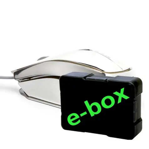 E-BLUE MOOD e-box srebrna / mysz optyczna / 3 przyciski / 1 kółko / przewodowa (USB) / 2400DPI / 7 kolorów podświetlenia / 