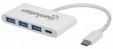 Koncentrator Manhattan USB-C 3.1 Gen 1 Type-C / 1x USB-C / 3x USB A