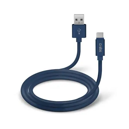Kabel silikonowy SBS Polo USB-C niebieski / po sprzedaży