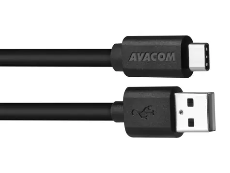 Kabel USB do transmisji danych i ładowania Avacom - USB Type-C 100cm czarny