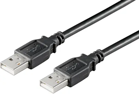 Kabel MicroConnect USB2.0 A (M) - USB2.0 A (M) / 2m / czarny