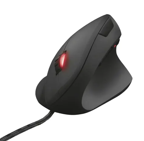 Trust GXT 144 Rexx czarna / Pionowa mysz do gier / Optyczna / 1000 DPI / 6 przycisków / USB / 1,8 m