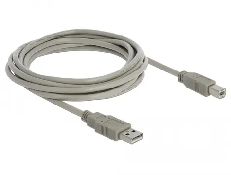 DeLock Kabel USB AB / USB Typ A, 4pin (M) - USB Typ B, 4pin (M) / 3M / Szary