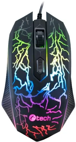 C-tech Tychon (GM-03P) Mysz gamingowa / USB / casual gaming / 3200DPI / 7 kolorów podświetlenia / 4 przyciski