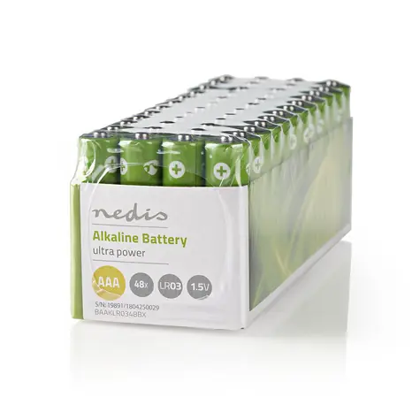 Nedis BAAKLR0348BX - Bateria Alkaliczna AAA / 1,5 V / 48 sztuk / pudełko