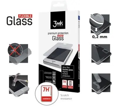 Szkło hartowane 3mk ElasticGlass do zegarka Samsung Galaxy R800 (46 mm) 3 szt.