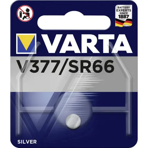 Bateria guzikowa Varta V377 SR66 / 1,55 V / 24 mAh / tlenek srebra / 1 szt. / w blistrze 