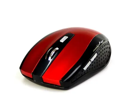 Media-Tech RATON PRO czerwona / bezprzewodowa mysz optyczna / 1200 CPI / 2,4 GHz / 5 tl. + koło / 2x AAA