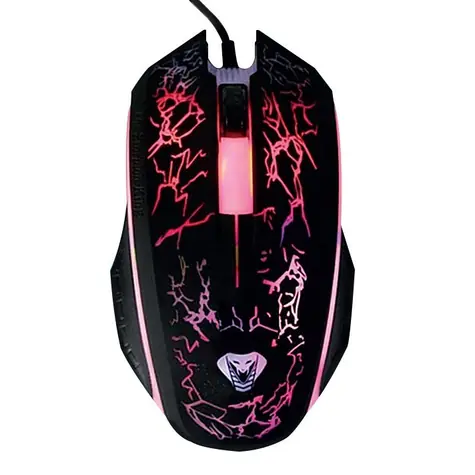 Media-Tech COBRA PRO X-LIGHT czarna / mysz optyczna do gier / 1200 DPI / USB / 3 tl. + koło / podświetlenie / 1,4m