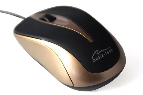 Media-Tech PLANO mokka / mysz optyczna / 800 CPI / USB / 3 tl. + koło / 1,4 m