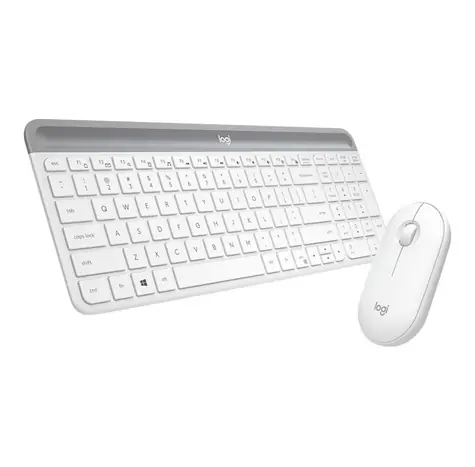 Logitech Slim Wireless Combo MK470 US biały / bezprzewodowy zestaw klawiatury i myszy / wersja amerykańska