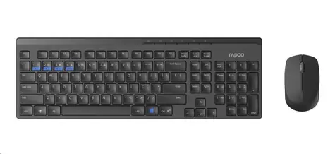 Rapoo 8100M Multi-mode czarny / zestaw bezprzewodowej klawiatury i myszy / 2,4 GHz / BT 3.0 i 4.0 / wersja CZ&SK / po sprzedaży