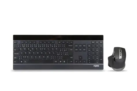 Zestaw Rapoo 9900M Multi-Mode czarny / bezprzewodowa klawiatura i mysz / 2,4 GHz / wersja BT 3.0 i 4.0 / CZ