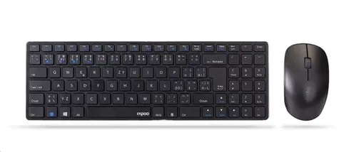Rapoo 9300M Multi-Mode Czarny / Bezprzewodowy zestaw klawiatury i myszy / 2,4 GHz / BT 3.0 i 4.0 / Wersja CZ-SK