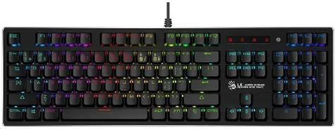 A4Tech BLOODY B820R Czarny / Mechaniczna klawiatura do gier / RGB / LK Optic Red / CZ / USB / 1,8 m