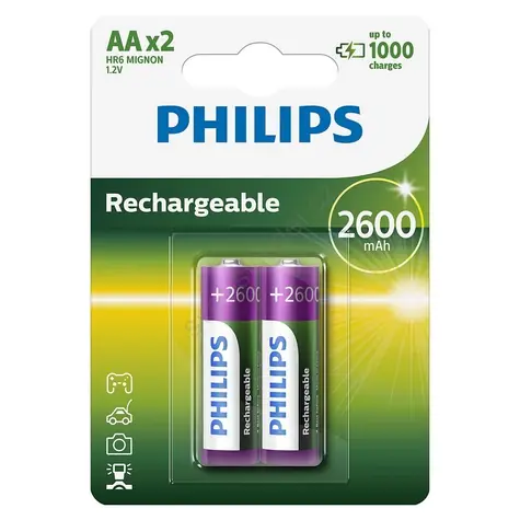 Akumulator Philips AA 2600mAh, NiMH - 2 szt