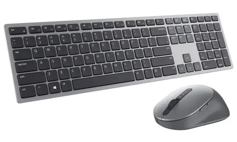 DELL KM7321W CZ szary / Zestaw bezprzewodowej klawiatury i myszy / CZ&SK / 2,4 GHz / Bluetooth 