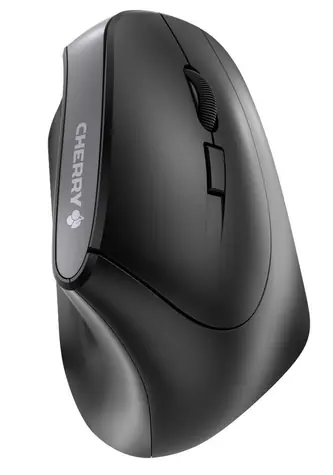 Cherry MW 4500 czarna / Mysz ergonomiczna / 1200DPI / 2.4GHz / USB nano / 2x AAA