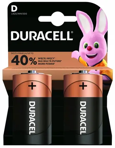 Duracell - Bateria podstawowa D 2 szt
