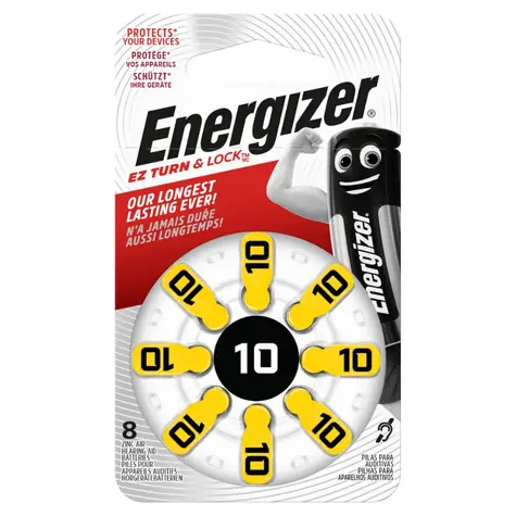 Baterie Energizer do aparatów słuchowych - 10 DP (PR70) 8 szt