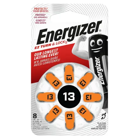 Baterie Energizer do aparatów słuchowych - 13 DP (PR48) 8 szt