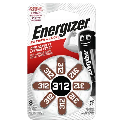 Baterie Energizer do aparatów słuchowych - 312 DP (PR41) 8 szt