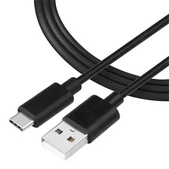Tactical Cable gładki USB-A - USB-C 0,3 m czarny