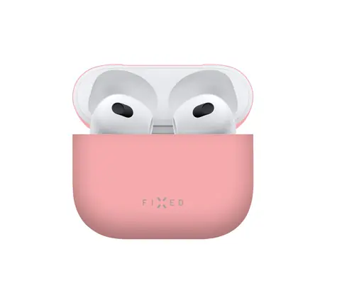 FIXED Silky Ultracienkie silikonowe etui do Apple Airpods 3 w kolorze różowym