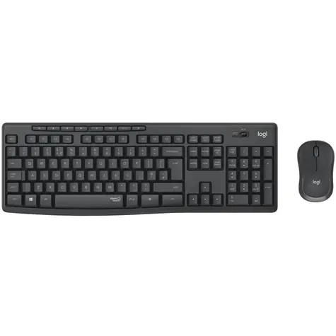 Zestaw Logitech MK295 Slim Combo Graphite / Bezprzewodowa klawiatura i mysz / Układ CZ/SK / Nanoodbiornik USB