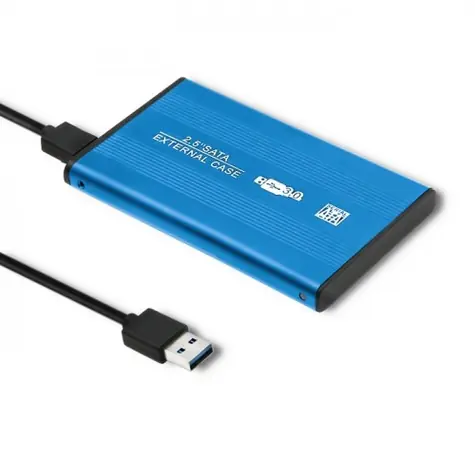 Zewnętrzna skrzynka Qoltec na dysk twardy 2,5" niebieski / SATA3 / USB 3.0 